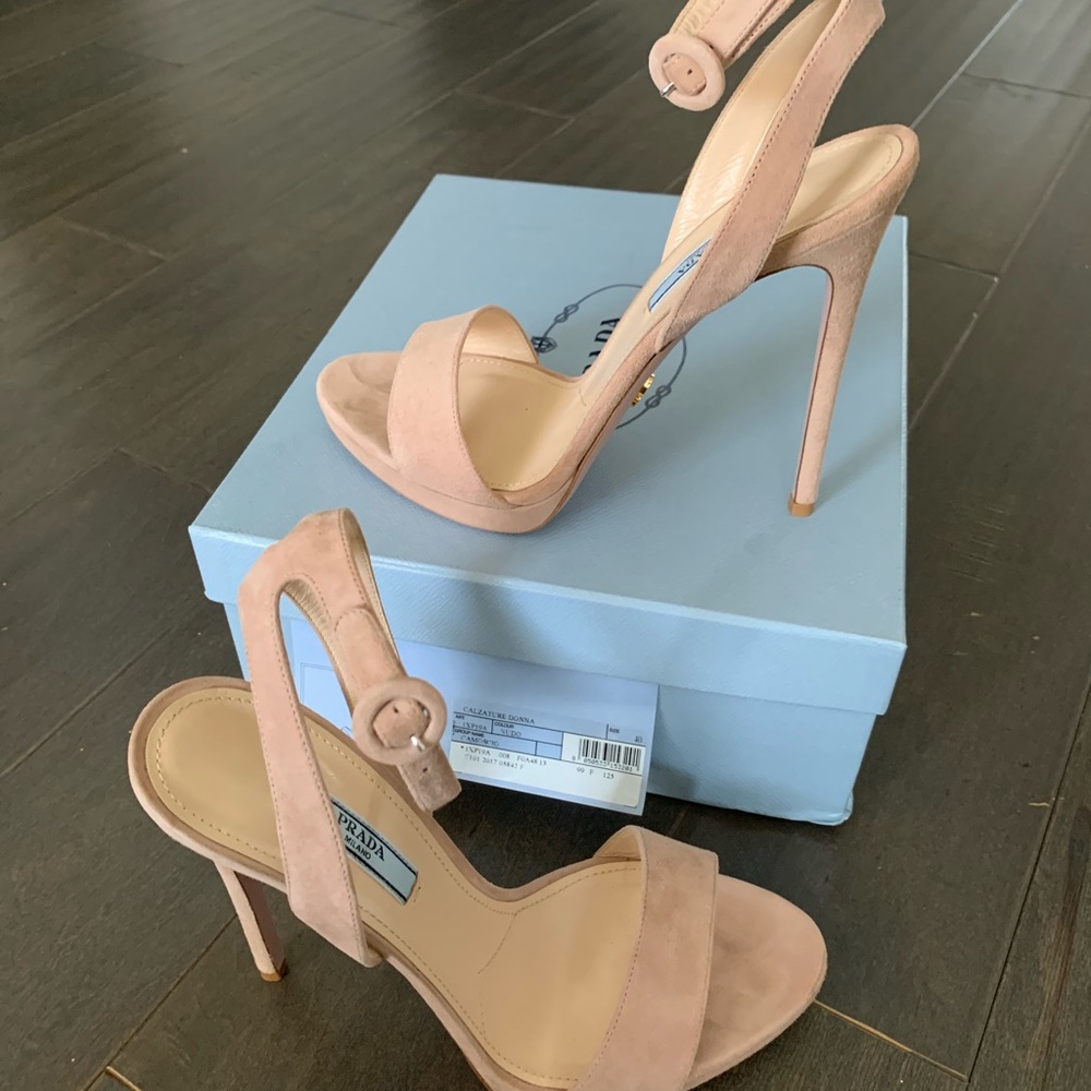 Prada nude high heels